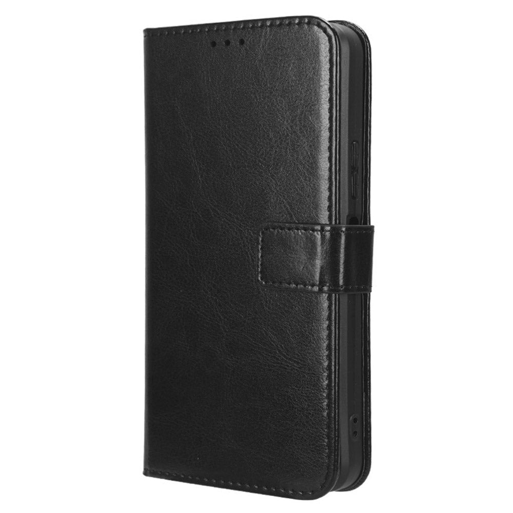 For Infinix Note 30i 4G Anti-Dust Phone Cover Wallet Crazy Horse Texture Stand PU Leather Flip Case Shell