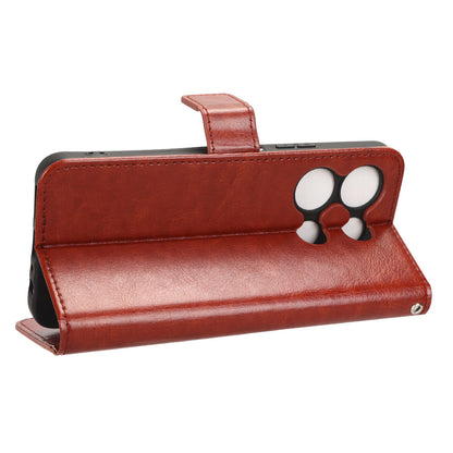 For Infinix Note 30i 4G Anti-Dust Phone Cover Wallet Crazy Horse Texture Stand PU Leather Flip Case Shell
