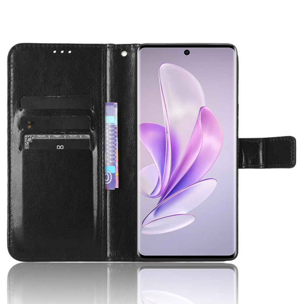 For vivo V29 5G / S17 5G / S17 Pro 5G / S17t 5G Magnetic Closure Wallet Phone Case Crazy Horse Texture Leather Stand Flip Cover