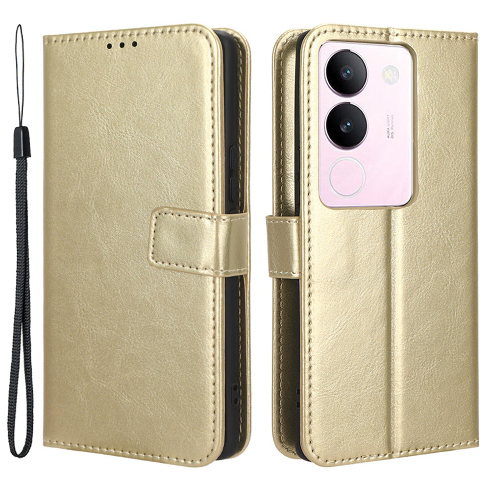 For vivo V29 5G / S17 5G / S17 Pro 5G / S17t 5G Magnetic Closure Wallet Phone Case Crazy Horse Texture Leather Stand Flip Cover