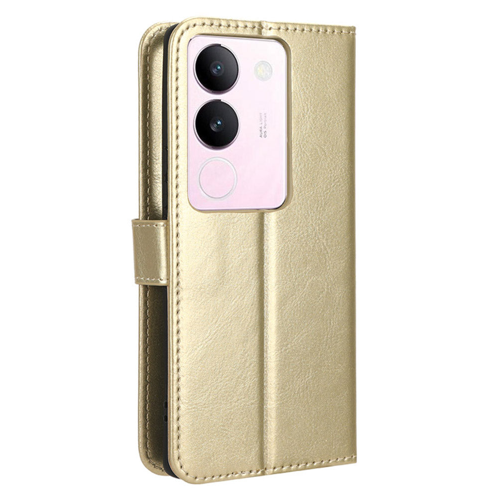 For vivo V29 5G / S17 5G / S17 Pro 5G / S17t 5G Magnetic Closure Wallet Phone Case Crazy Horse Texture Leather Stand Flip Cover