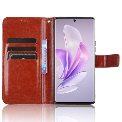 For vivo V29 5G / S17 5G / S17 Pro 5G / S17t 5G Magnetic Closure Wallet Phone Case Crazy Horse Texture Leather Stand Flip Cover