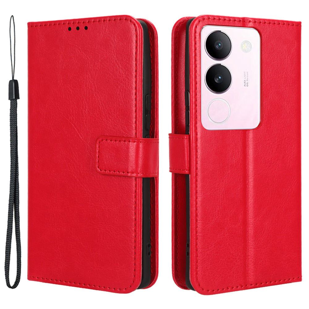 For vivo V29 5G / S17 5G / S17 Pro 5G / S17t 5G Magnetic Closure Wallet Phone Case Crazy Horse Texture Leather Stand Flip Cover
