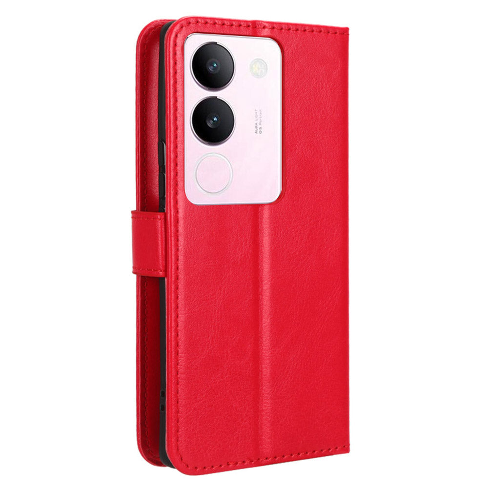 For vivo V29 5G / S17 5G / S17 Pro 5G / S17t 5G Magnetic Closure Wallet Phone Case Crazy Horse Texture Leather Stand Flip Cover