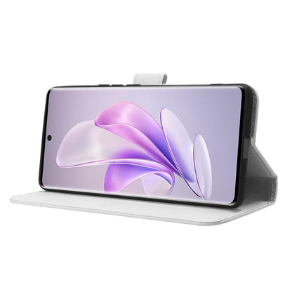 For vivo V29 5G / S17 5G / S17 Pro 5G / S17t 5G PU Leather Phone Case Stand Wallet Anti-Dust Phone Shell Diamond Texture Cover