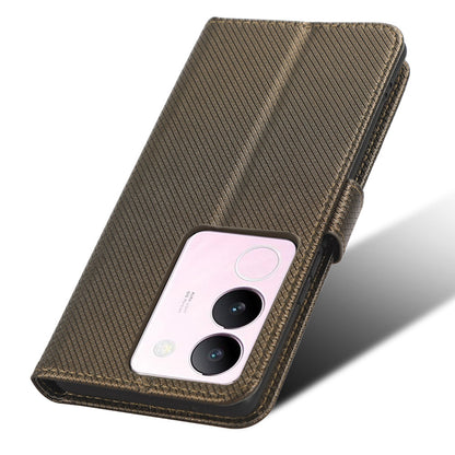 For vivo V29 5G / S17 5G / S17 Pro 5G / S17t 5G PU Leather Phone Case Stand Wallet Anti-Dust Phone Shell Diamond Texture Cover