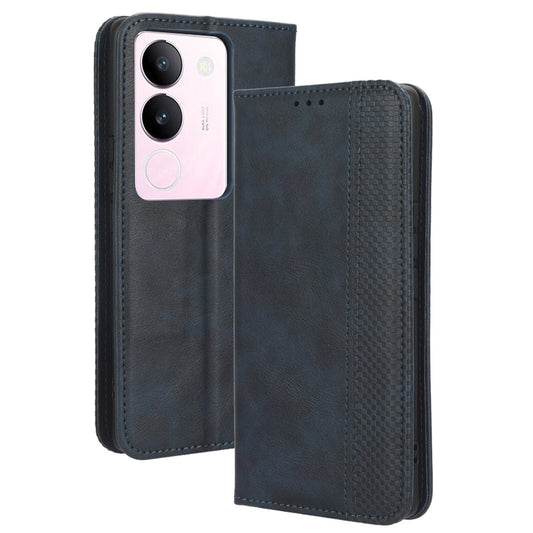 For vivo V29 5G / S17 5G / S17 Pro 5G / S17t 5G Retro Stand Anti-fall Mobile Phone Cover PU Leather Magnetic Case Wallet