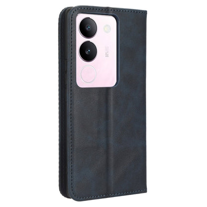 For vivo V29 5G / S17 5G / S17 Pro 5G / S17t 5G Retro Stand Anti-fall Mobile Phone Cover PU Leather Magnetic Case Wallet