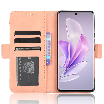 For vivo V29 5G / S17 5G / S17 Pro 5G / S17t 5G Multiple Card Slots PU Leather Phone Cover Foldable Stand Case Wallet Phone Shell