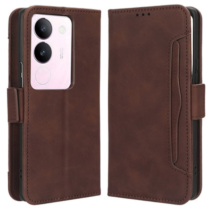 For vivo V29 5G / S17 5G / S17 Pro 5G / S17t 5G Multiple Card Slots PU Leather Phone Cover Foldable Stand Case Wallet Phone Shell