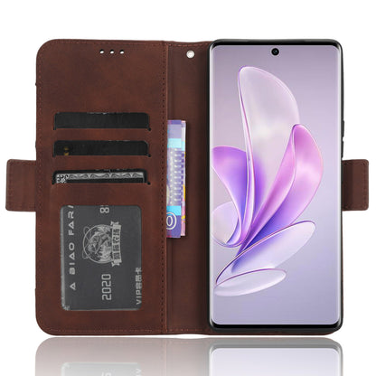 For vivo V29 5G / S17 5G / S17 Pro 5G / S17t 5G Multiple Card Slots PU Leather Phone Cover Foldable Stand Case Wallet Phone Shell