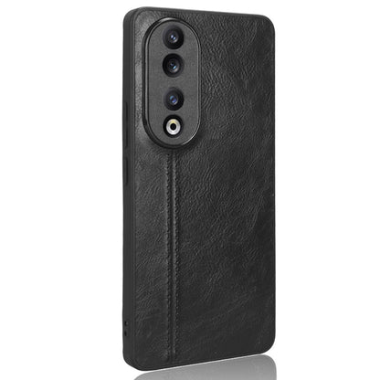 For Honor 90 PU Leather Coated TPU+PC Phone Case Cowhide Texture Shockproof Cover