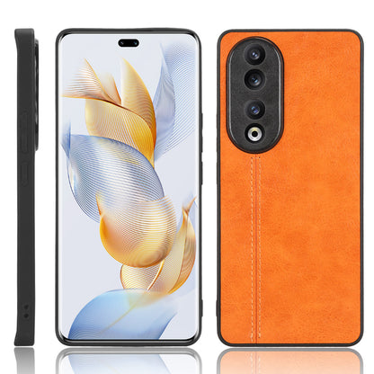 For Honor 90 PU Leather Coated TPU+PC Phone Case Cowhide Texture Shockproof Cover