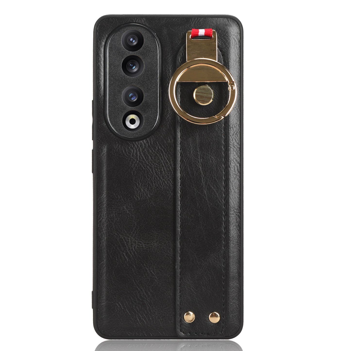 For Honor 90 Wristband Kickstand Phone Case PU Leather+PC+TPU Cover with Bottle Opener