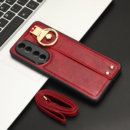 For Honor 90 Wristband Kickstand Phone Case PU Leather+PC+TPU Cover with Bottle Opener