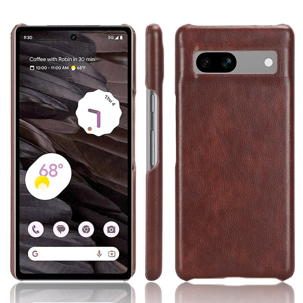 For Google Pixel 7a PU Leather+PC Protective Cover Litchi Texture Phone Case