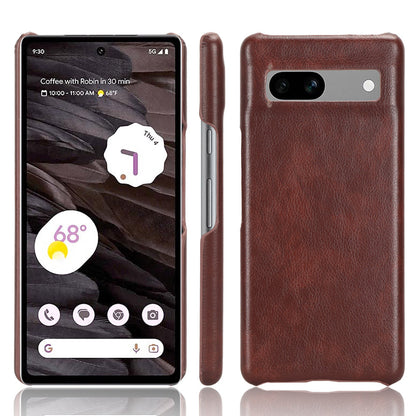 For Google Pixel 7a PU Leather+PC Protective Cover Litchi Texture Phone Case