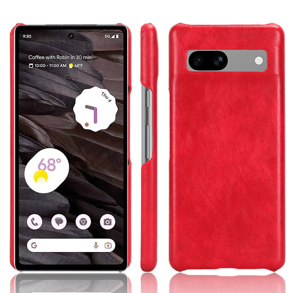 For Google Pixel 7a PU Leather+PC Protective Cover Litchi Texture Phone Case
