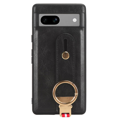 For Google Pixel 7a PU Leather+PC+TPU Phone Case Bottle Opener Wristband Kickstand Cover