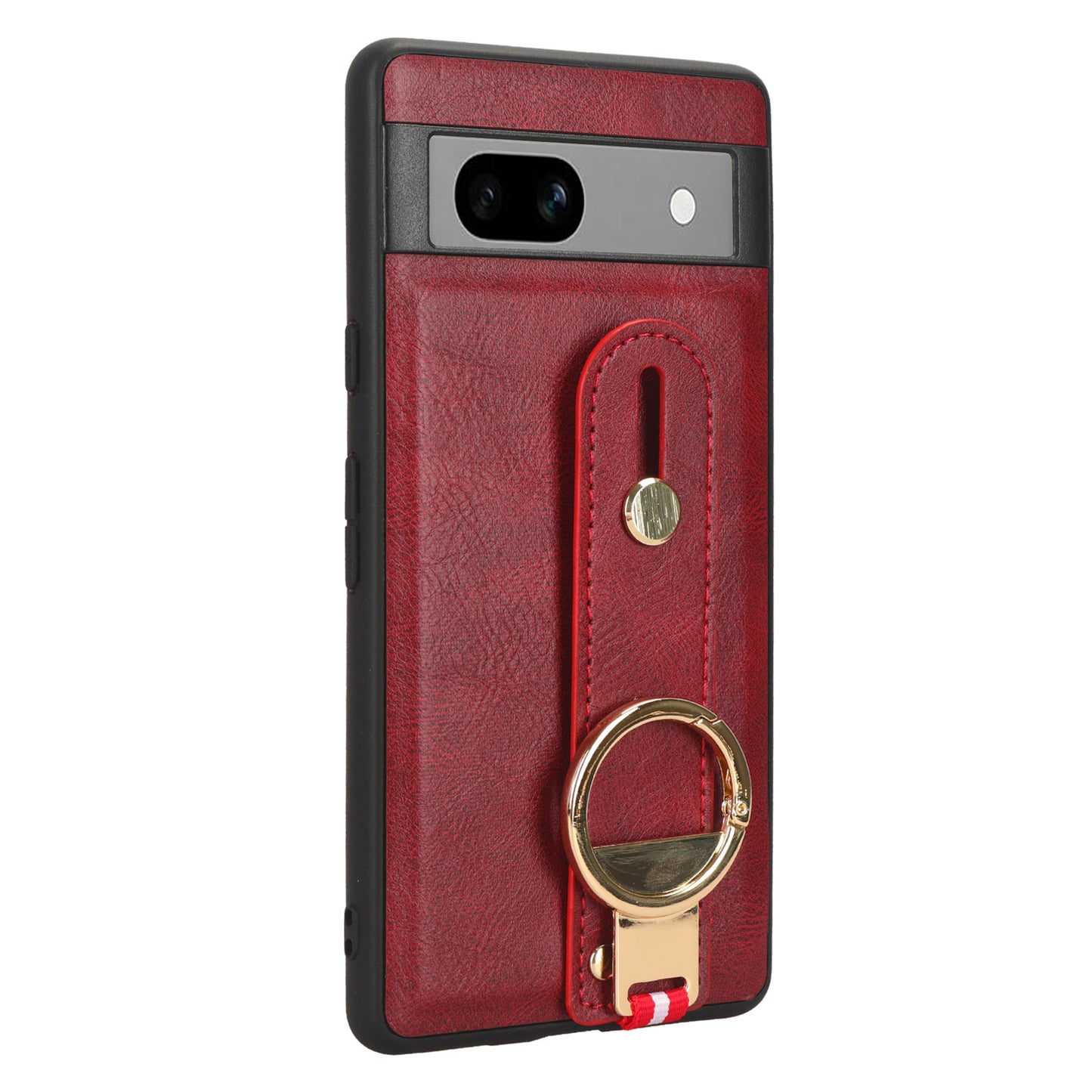 For Google Pixel 7a PU Leather+PC+TPU Phone Case Bottle Opener Wristband Kickstand Cover