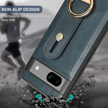For Google Pixel 7a PU Leather+PC+TPU Phone Case Bottle Opener Wristband Kickstand Cover