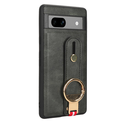 For Google Pixel 7a PU Leather+PC+TPU Phone Case Bottle Opener Wristband Kickstand Cover