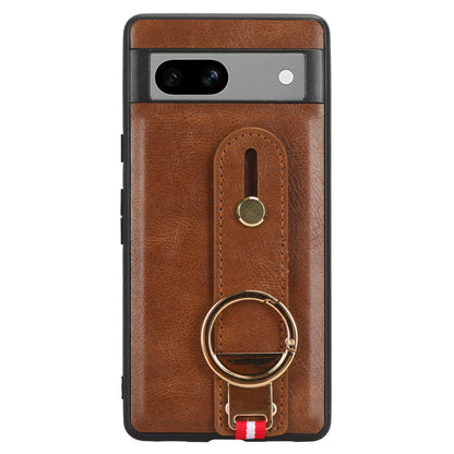 For Google Pixel 7a PU Leather+PC+TPU Phone Case Bottle Opener Wristband Kickstand Cover