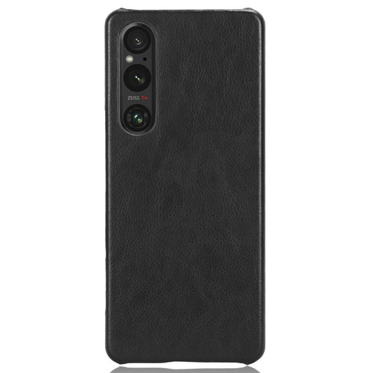 For Sony Xperia 1 V PU Leather + Hard PC Shell Litchi Texture Ultra Thin Protective Phone Case