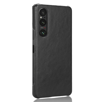 For Sony Xperia 1 V PU Leather + Hard PC Shell Litchi Texture Ultra Thin Protective Phone Case