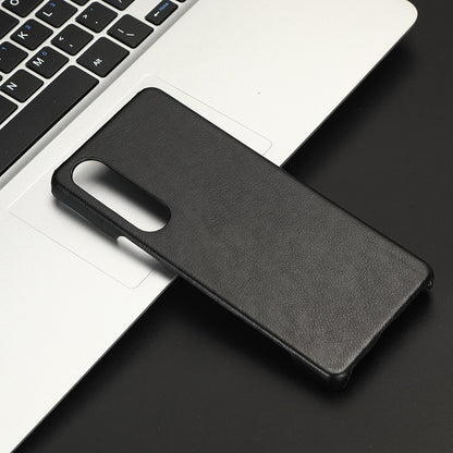 For Sony Xperia 1 V PU Leather + Hard PC Shell Litchi Texture Ultra Thin Protective Phone Case