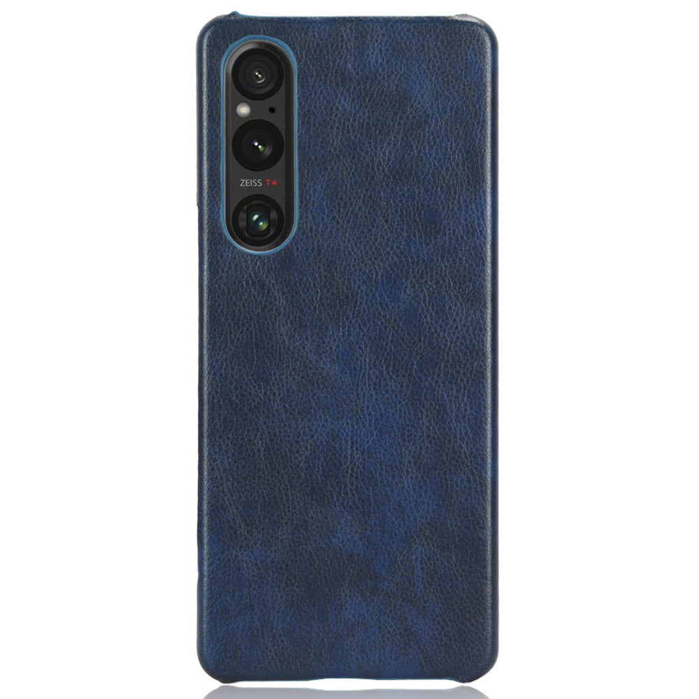 For Sony Xperia 1 V PU Leather + Hard PC Shell Litchi Texture Ultra Thin Protective Phone Case