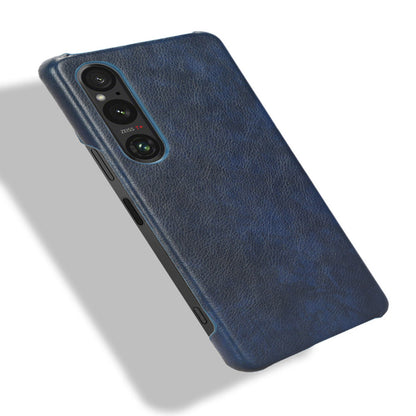For Sony Xperia 1 V PU Leather + Hard PC Shell Litchi Texture Ultra Thin Protective Phone Case