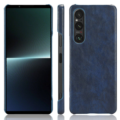 For Sony Xperia 1 V PU Leather + Hard PC Shell Litchi Texture Ultra Thin Protective Phone Case