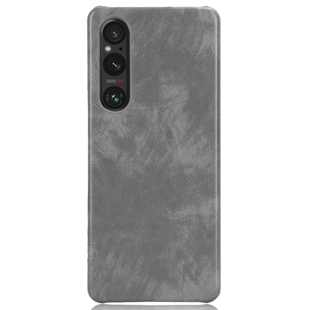 For Sony Xperia 1 V PU Leather + Hard PC Shell Litchi Texture Ultra Thin Protective Phone Case