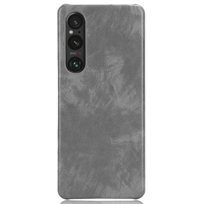 For Sony Xperia 1 V PU Leather + Hard PC Shell Litchi Texture Ultra Thin Protective Phone Case