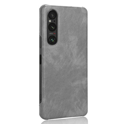 For Sony Xperia 1 V PU Leather + Hard PC Shell Litchi Texture Ultra Thin Protective Phone Case