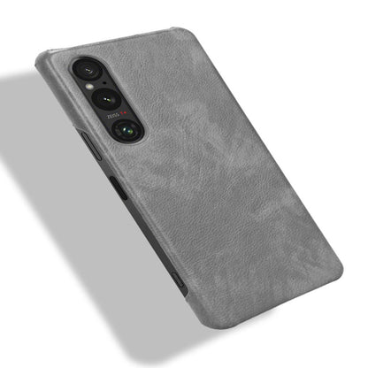 For Sony Xperia 1 V PU Leather + Hard PC Shell Litchi Texture Ultra Thin Protective Phone Case