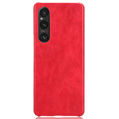 For Sony Xperia 1 V PU Leather + Hard PC Shell Litchi Texture Ultra Thin Protective Phone Case