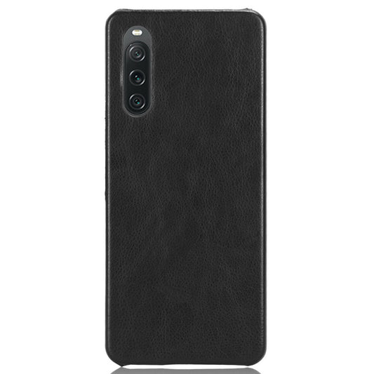For Sony Xperia 10 V PU Leather Coated PC Litchi Texture Phone Case Anti-Scratch Protective Cover