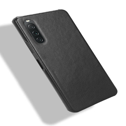 For Sony Xperia 10 V PU Leather Coated PC Litchi Texture Phone Case Anti-Scratch Protective Cover