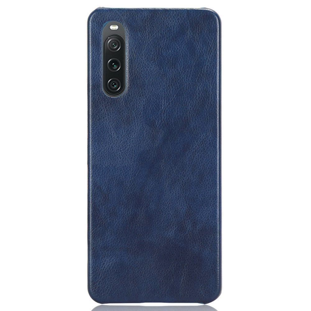 For Sony Xperia 10 V PU Leather Coated PC Litchi Texture Phone Case Anti-Scratch Protective Cover