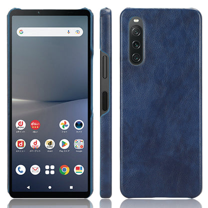 For Sony Xperia 10 V PU Leather Coated PC Litchi Texture Phone Case Anti-Scratch Protective Cover