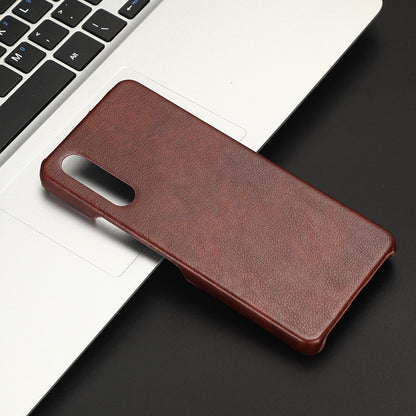 For Sony Xperia 10 V PU Leather Coated PC Litchi Texture Phone Case Anti-Scratch Protective Cover