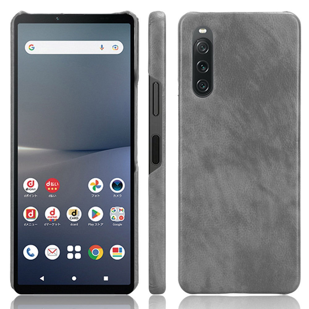 For Sony Xperia 10 V PU Leather Coated PC Litchi Texture Phone Case Anti-Scratch Protective Cover