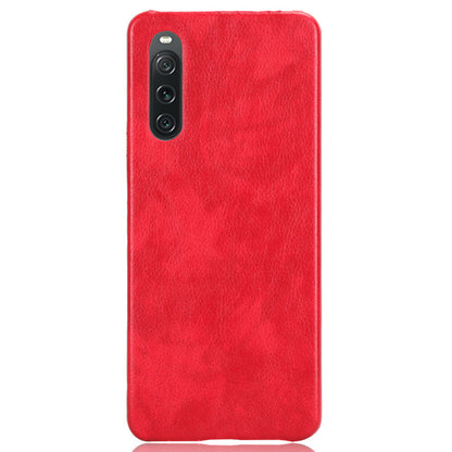 For Sony Xperia 10 V PU Leather Coated PC Litchi Texture Phone Case Anti-Scratch Protective Cover