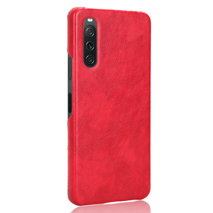 For Sony Xperia 10 V PU Leather Coated PC Litchi Texture Phone Case Anti-Scratch Protective Cover