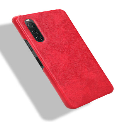 For Sony Xperia 10 V PU Leather Coated PC Litchi Texture Phone Case Anti-Scratch Protective Cover