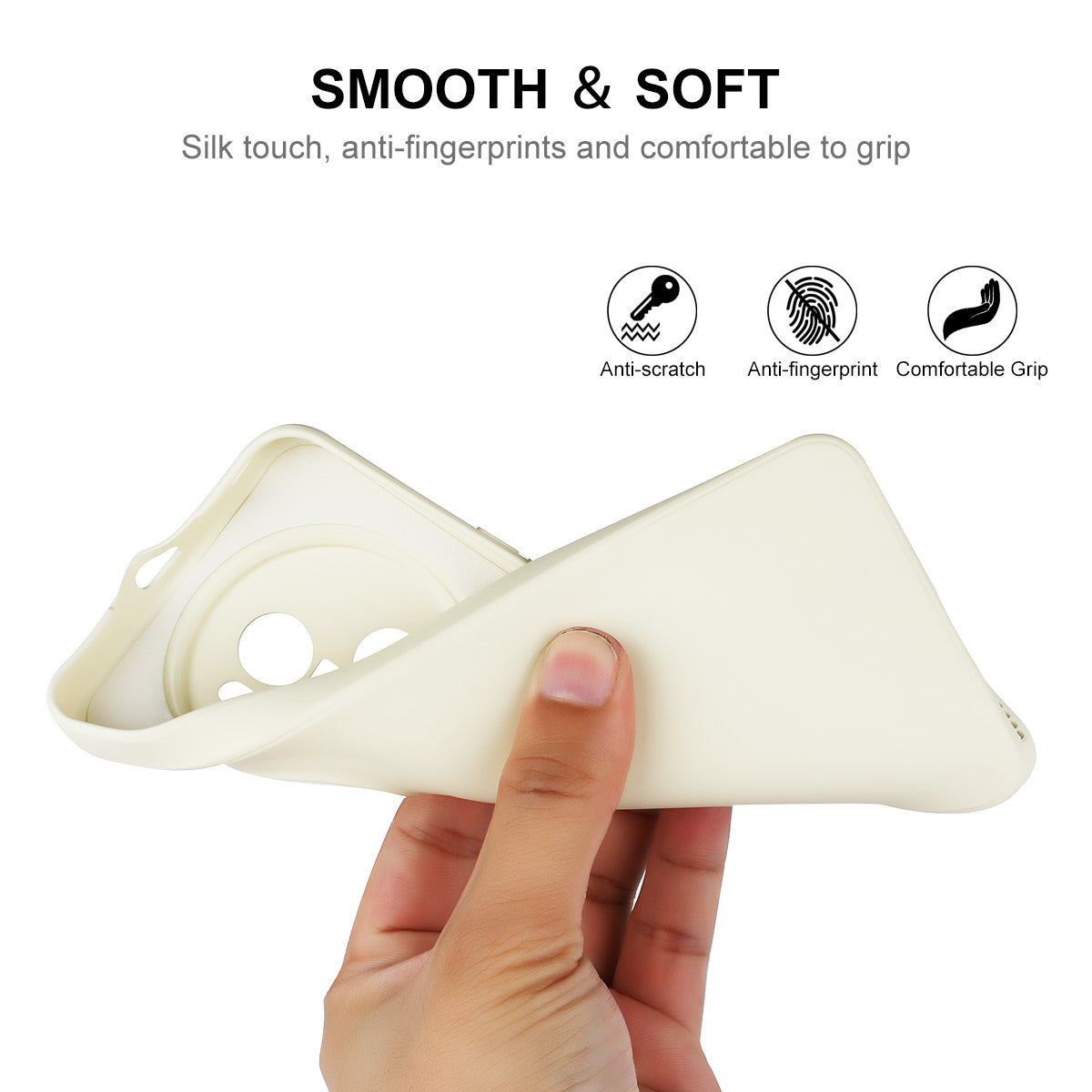 ENKAY HAT PRINCE Precise Cutout Phone Case for Honor Magic5 Pro , Straight Edge Liquid Silicone Shell Cover