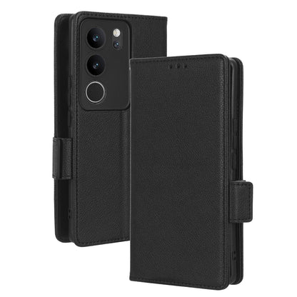 For vivo V29 5G / S17 5G / S17 Pro 5G / S17t 5G Litchi Texture Phone Case Wallet Stand Magnetic Closure PU Leather Phone Cover