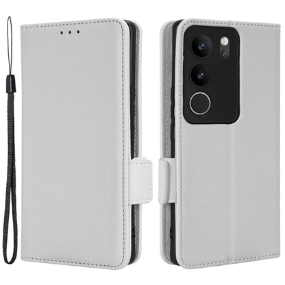 For vivo V29 5G / S17 5G / S17 Pro 5G / S17t 5G Litchi Texture Phone Case Wallet Stand Magnetic Closure PU Leather Phone Cover